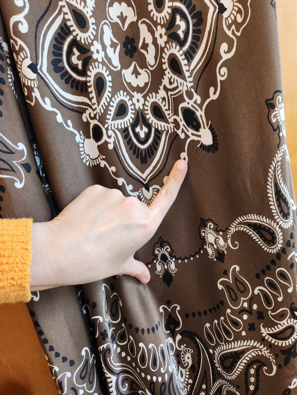 Sandro Women's Brown Bandana Print Midi Dress, Size 8 US/40 FR, $455 - Picture 12 of 15